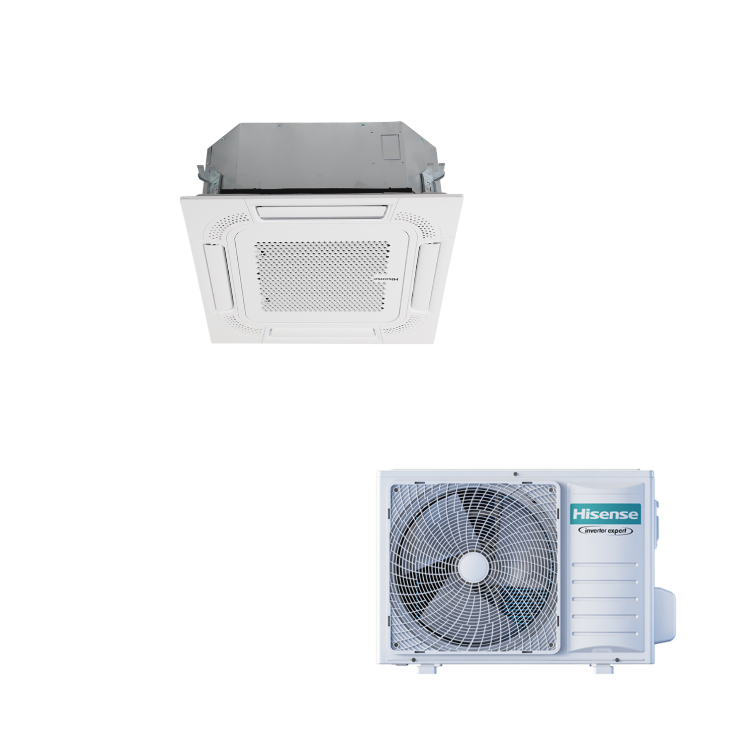 Hisense Kasetë me 4 drejtime, Kondicioner Set ACTUR4RCC8 & AUWU4RS8 & PE-QEA-LD-1